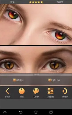 FoxEyes - Change Eye Color android App screenshot 17